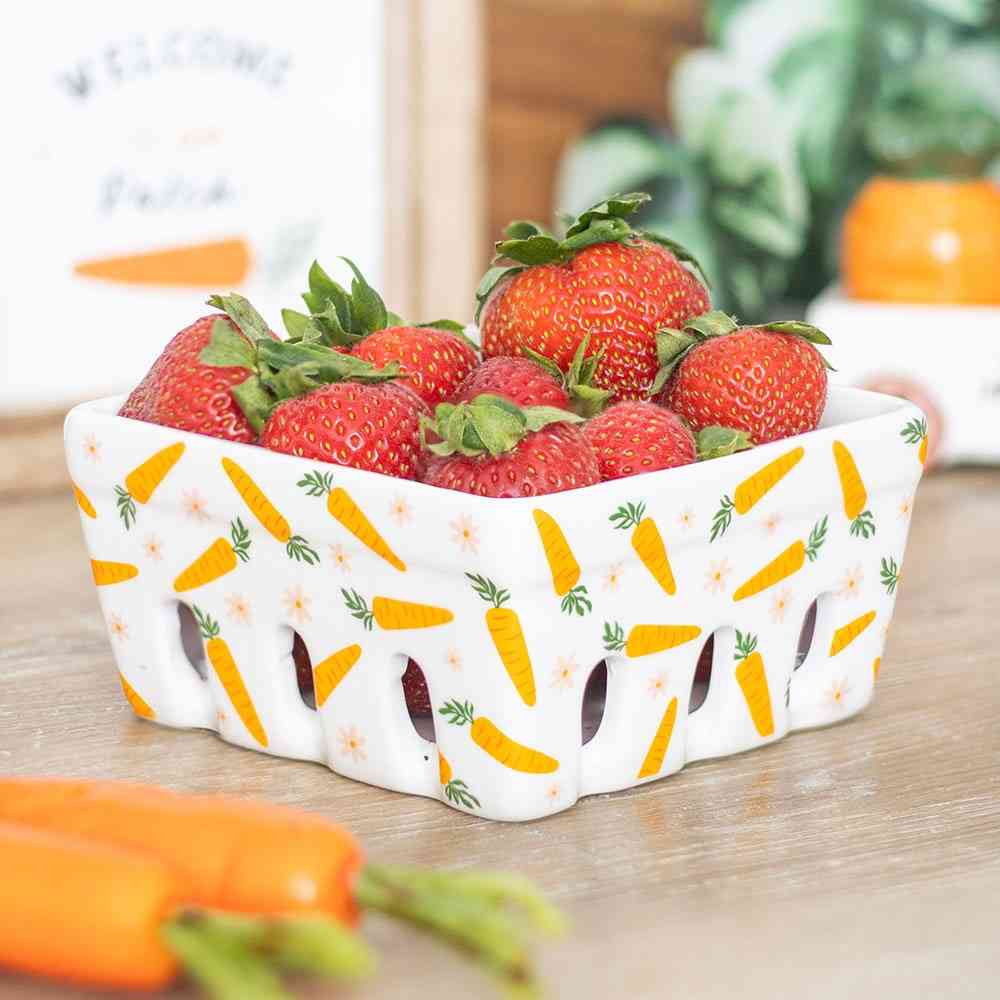 Something Different - Carrot Patch Ceramic Berry Basket Voorraadpot - Multicolours